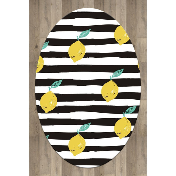 Bless international Black/White/Yellow Rug Wayfair